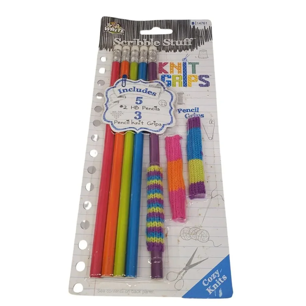 Scribble Stuff Pencils Vintage Knit Grips Football Golf Vintage School Pencils